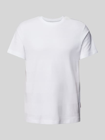 JOOP! JEANS T-Shirt mit Strukturmuster Modell 'Ismet' Weiss 2