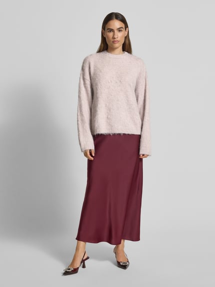 Jake*s Collection Sweter z dzianiny o kroju relaxed fit z dodatkiem wełny Różowawy 1