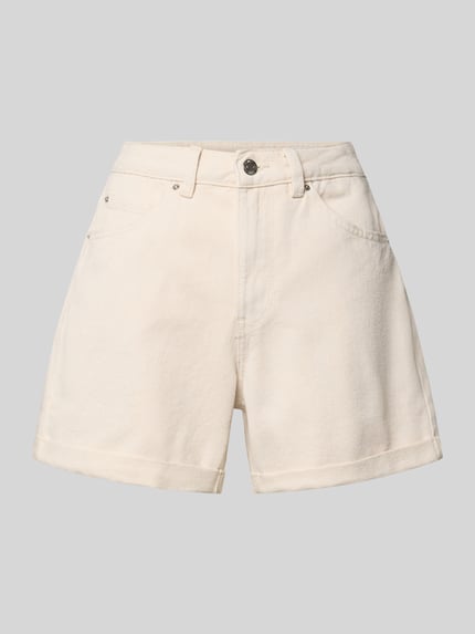 VERO MODA Loose Fit Jeansshorts aus Baumwoll-Mix Modell 'ZURI' Ecru 2