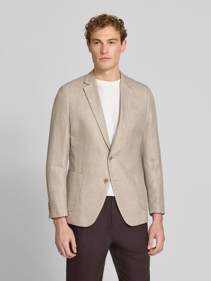 s.Oliver BLACK LABEL Regular Fit Anzugsakko aus Leinen-Mix Beige 4