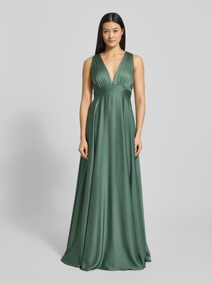Jake*s Cocktail Abendkleid mit V-Ausschnitt Grass 4