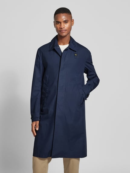 Blauer USA Parkamantel mit Label-Badge Modell 'HUDSON' Marine 4