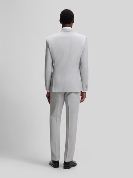 BOSS Slim Fit Anzug aus reiner Schurwolle Modell 'H-HUGE-2PCS-263' Hellgrau 5