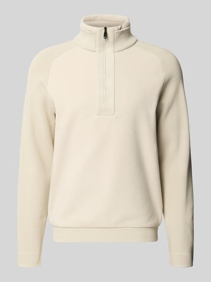 BOSS Green Regular Fit Teddyjacke aus Viskose-Mix Modell 'Teddy' Offwhite 1