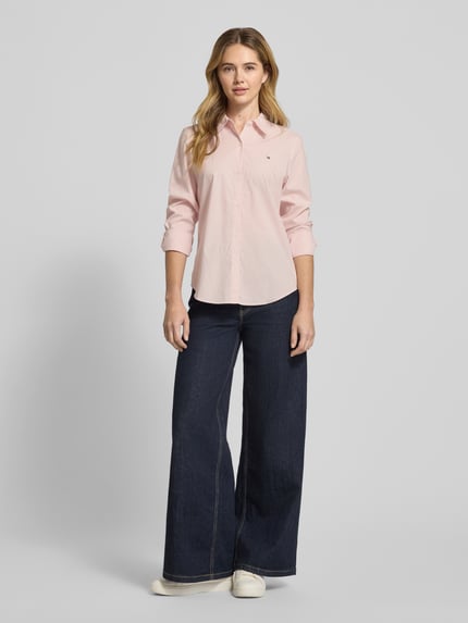 Tommy Hilfiger Regular fit overhemdblouse van katoenmix Roze - 1