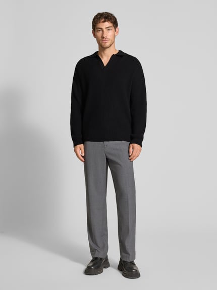 DRYKORN Strickpullover mit Polokragen Black 1