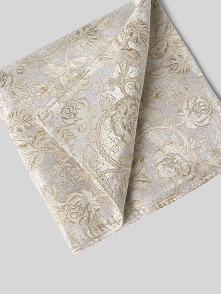 MONTI Seidenfliege im Set mit Einstecktuch Beige 3