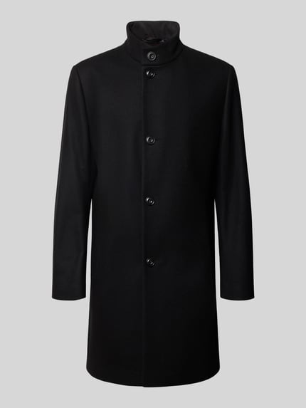 HUGO Mantel mit Stehkragen Modell 'Mintrax2641' Black 2