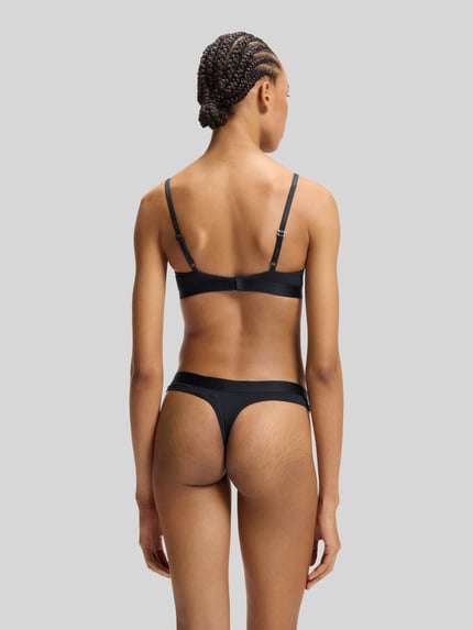 HUGO bralette met logodetail model 'HUGO HEART TRIANGLE' Zwart - 4