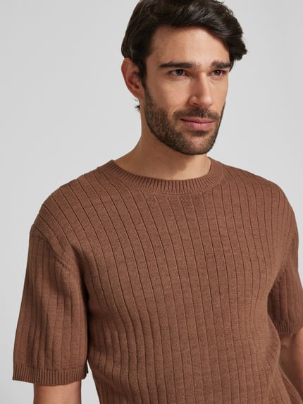 Scotch & Soda Strickshirt mit Rundhalsausschnitt Schoko 3