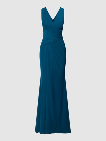 TROYDEN COLLECTION Abendkleid mit Taillenband Petrol 2