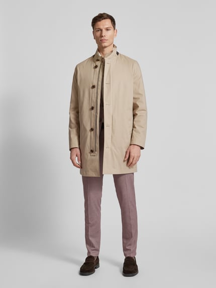 ROY ROBSON Lange jas met opstaande kraag Beige - 1