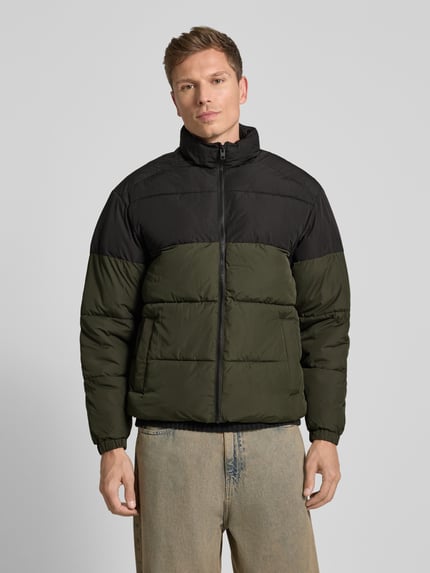 JACK & JONES Steppjacke mit Stehkragen Modell 'MAZE' Oliv 4