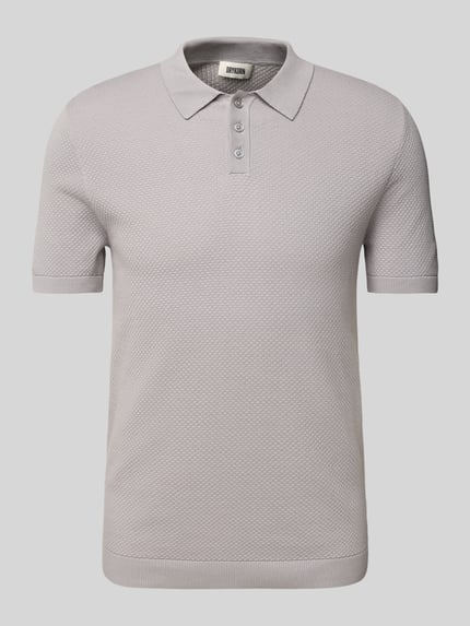 DRYKORN Slim Fit Poloshirt mit Strukturmuster Modell 'TRITON' Stein 2