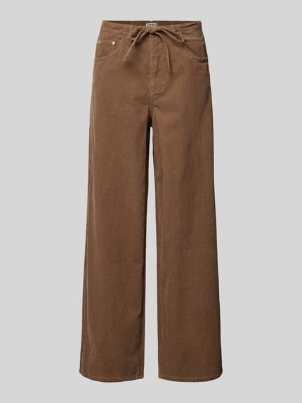 ONLY Loose fit corduroy broek van puur katoen Taupe - 2