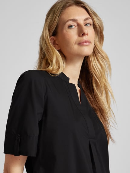 COMMA Knielanges Kleid mit Tunikakragen Black 3