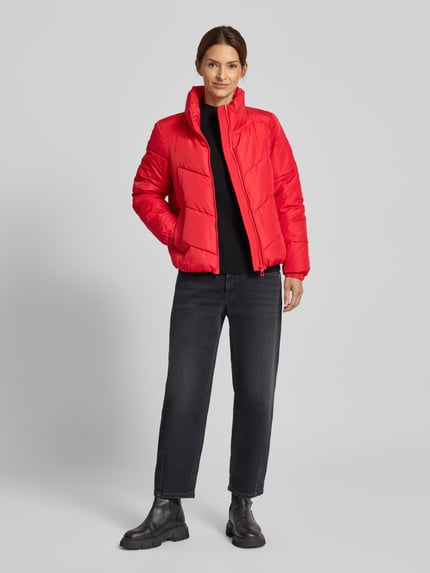 VERO MODA Regular Fit Steppjacke mit Stehkragen Modell 'LIGARIO' Rot 1