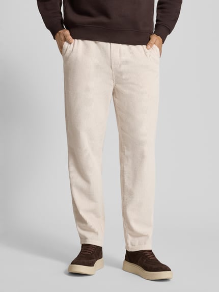 American Vintage Cordhose mit elastischem Bund Modell 'PADOW' Beige 4