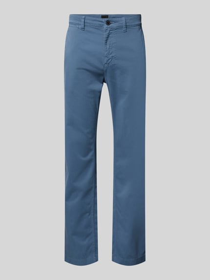 BOSS Orange Regular fit chino van katoenmix Koningsblauw - 2
