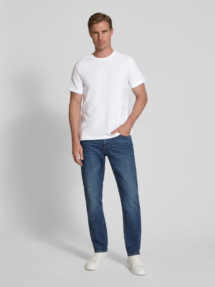 JOOP! JEANS T-Shirt mit Strukturmuster Modell 'Ismet' Weiss 1
