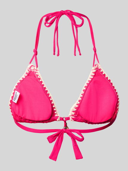 Produktfoto, Bikini-Oberteil mit Schnürung Modell 'ETHNICHIC NUCO' van Banana Moon, materiaalmix met stretch, nauwsluitende pasvorm, stitchings, halter, vetersluiting, dames