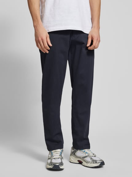 JACK & JONES Regular fit chino met ceintuurlussen, model 'KANE' Marineblauw - 4