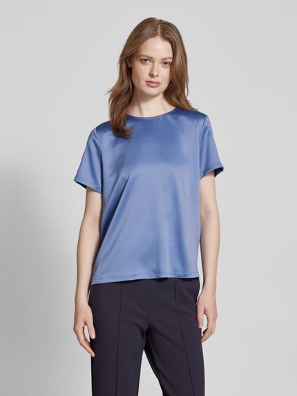 Christian Berg Woman Selection Regular Fit Blusenshirt mit Rundhalsausschnitt Jeansblau 4