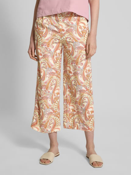 Christian Berg Woman Wide Leg Culotte mit Bundfalten Lavender 4
