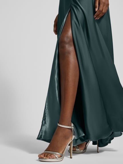 Laona Abendkleid mit Raffungen Petrol 3