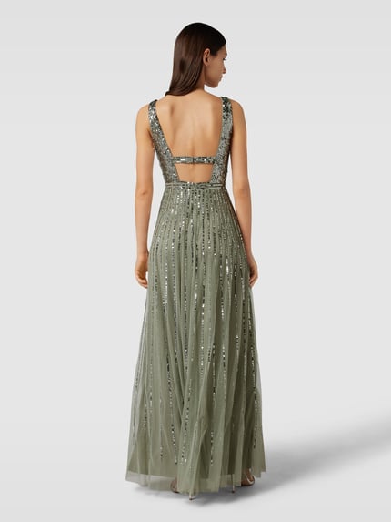 Lace & Beads Abendkleid mit Paillettenbesatz Mint 5