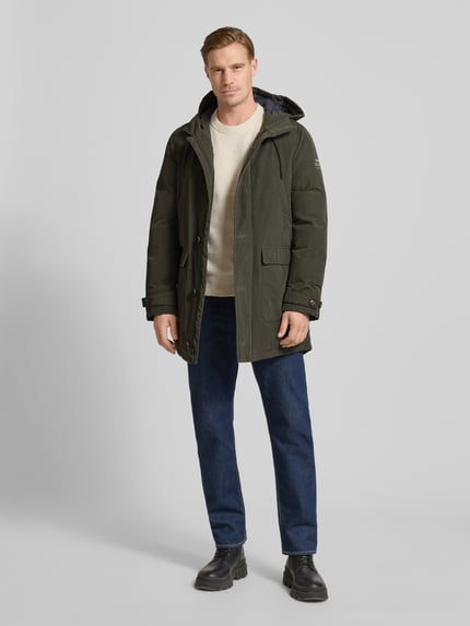 ECOALF Parka mit Kapuze und Pattentaschen Modell 'TASKA' Oliv 1
