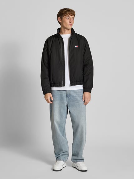 Tommy Jeans Relaxed Fit Bomberjacke mit Stehkragen Black 1
