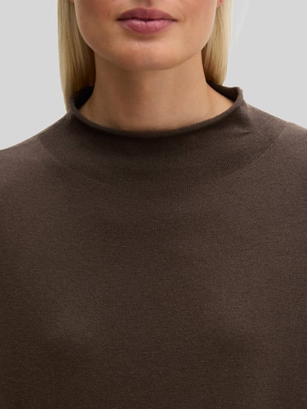 Marc O'Polo Turtleneck mit Mock Neck Dunkelbraun 3