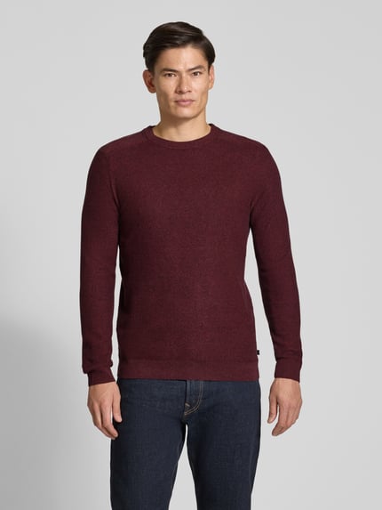 Tom Tailor Regular Fit Pullover aus reiner Baumwolle Rot 4