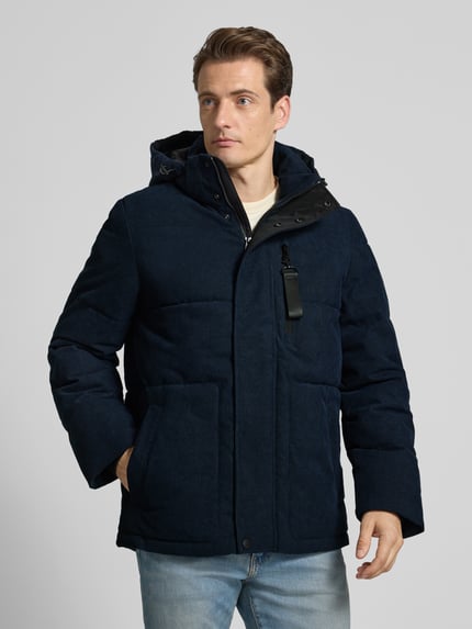 Tom Tailor Regular Fit Steppjacke mit abnehmbarer Kapuze Marine 4