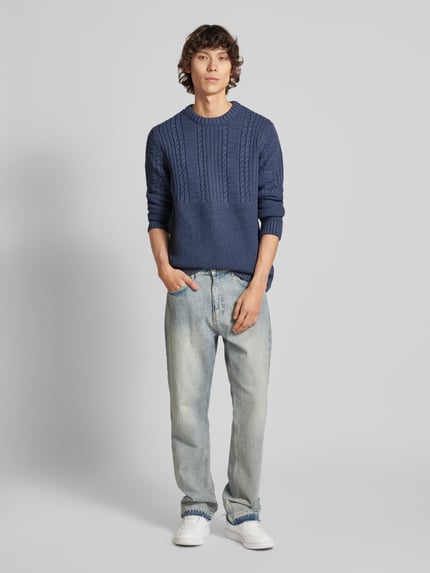 Superdry Regular Fit Strickpullover mit Woll-Anteil Modell 'Jacob' Black 1