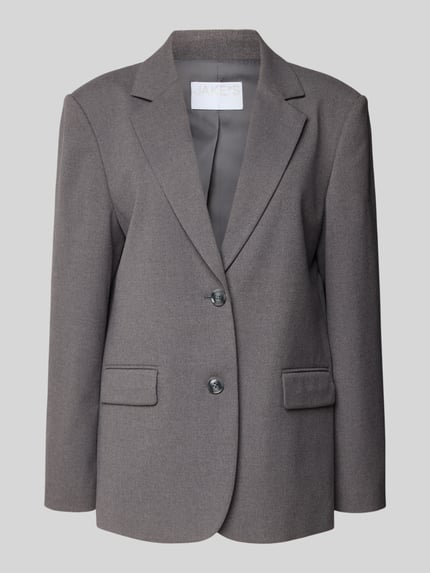 Jake*s Collection Regular Fit Blazer mit Pattentaschen Dunkelgrau 2