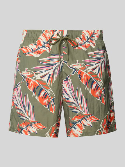 Tommy Hilfiger Badeshorts mit Allover-Muster Oliv 1
