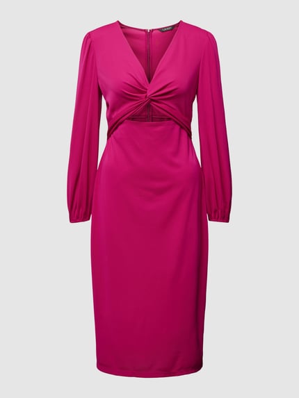 Lauren Ralph Lauren Cocktailjurk met cut-out en knoopdetail Fuchsia - 2