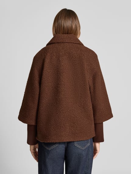 Tom Tailor Regular Fit Cape Jacke mit Teddyfell
 Dunkelbraun 5