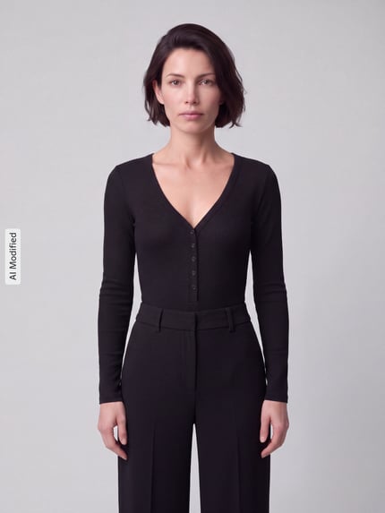 Jake*s Casual Slim Fit Body aus reiner Baumwolle Black 4