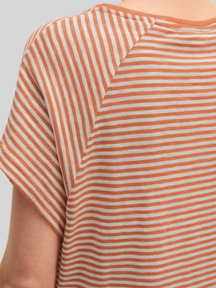 Marc O'Polo Relaxed Fit T-Shirt aus reiner Baumwolle Orange 3