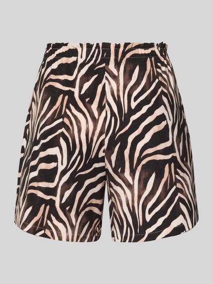 Productfoto, Regular Fit Pyjama Shorts uit modal-mix met katoen van HUGO, animalprint all-over, elastische tailleband, stretchmateriaal