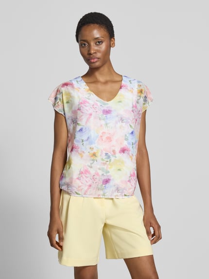 ZABAIONE T-shirt in all-over look model 'Pa44ndora' Lichtroze gemêleerd - 4