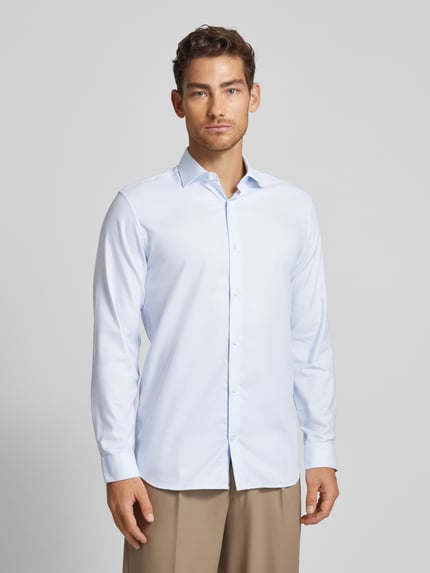 JACK & JONES Premium Slim Fit Freizeithemd mit Kentkragen Modell 'PARKER' Hellblau 4