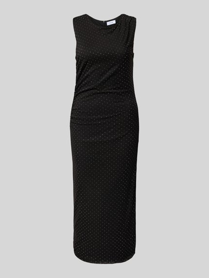 VILA Midikleid mit Rundhalsausschnitt Modell 'MINNA' Black 2