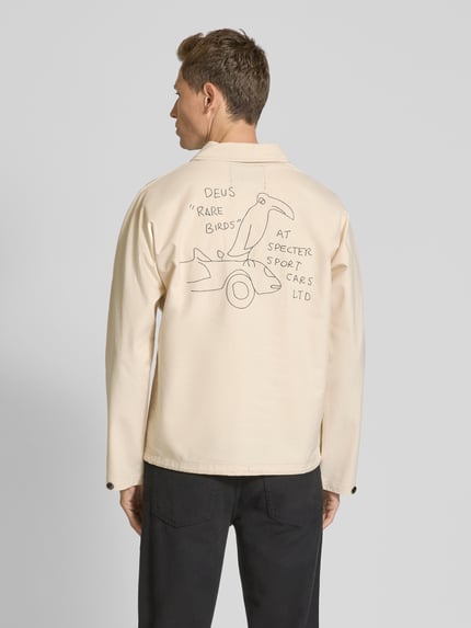 DEUS EX MACHINA Sweatshirt mit kurzem Reißverschluss Modell 'SPECTER' Offwhite 5