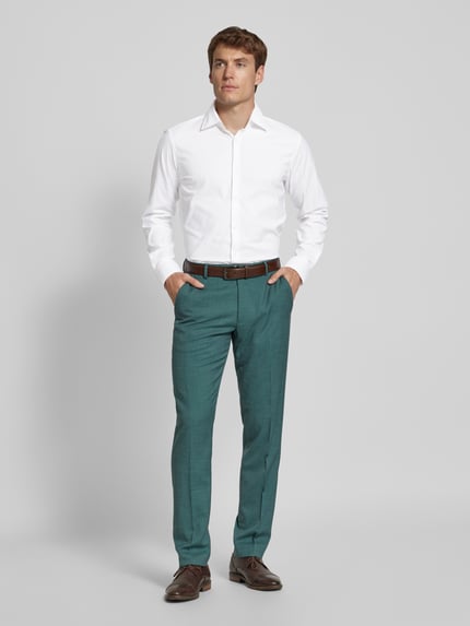 BOSS Regular Fit Businesshemd mit Stretch-Anteil Weiss 1