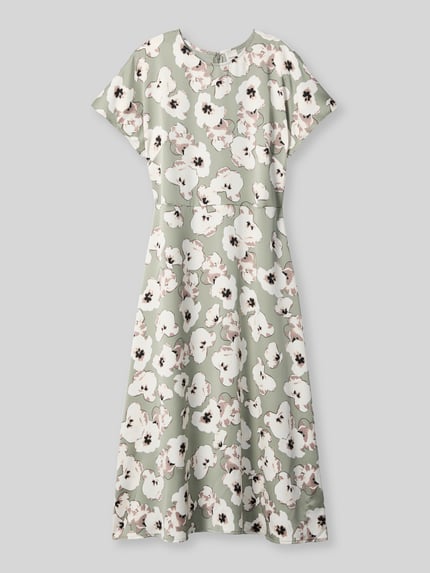 Calvin Klein Womenswear Freizeitkleid mit Allover-Muster Khaki Melange 2