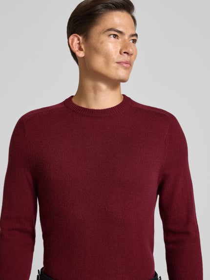 FTC Cashmere Kaschmirpullover mit Rundhalsausschnitt Bordeaux 3